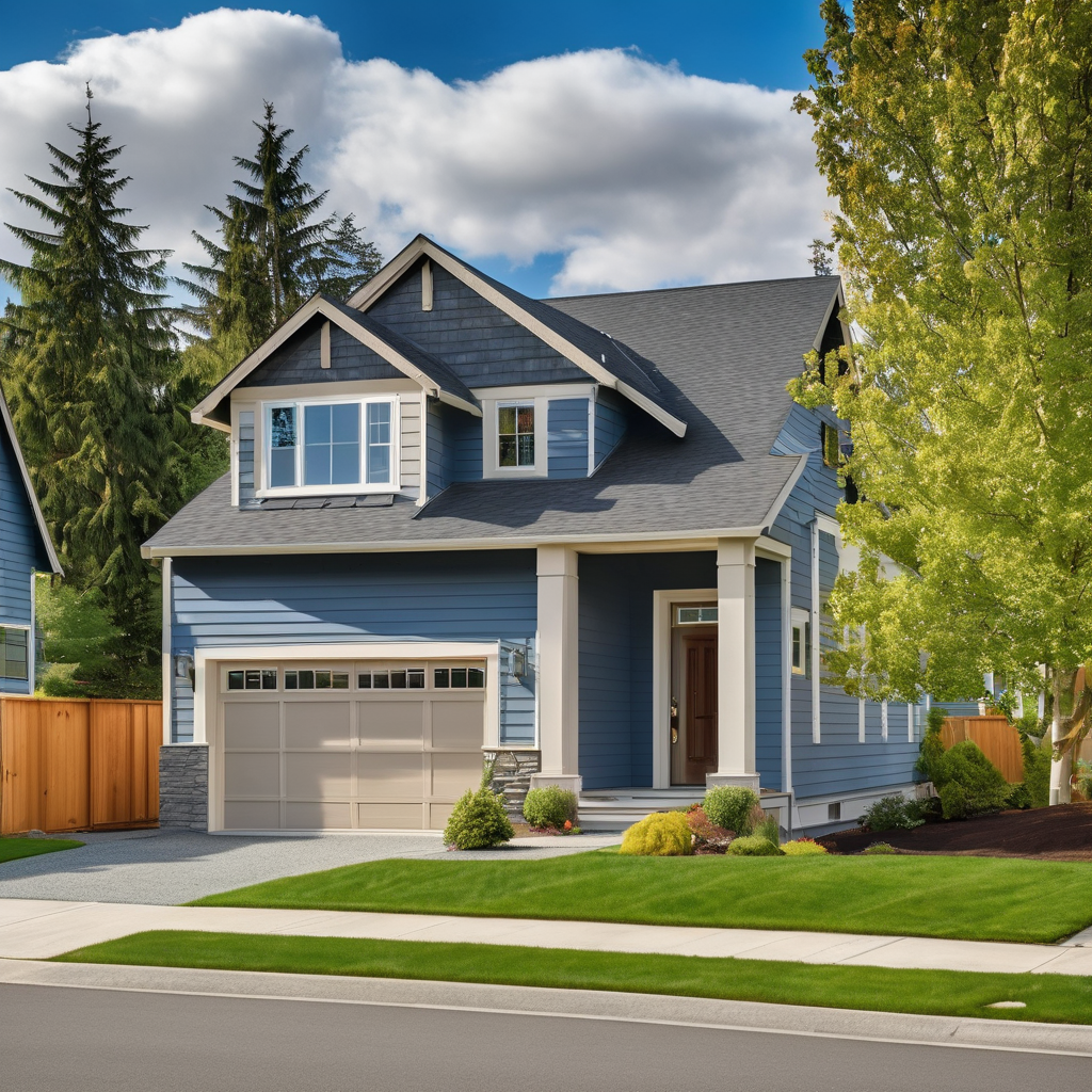 Beautiful home exterior with freshly installed vinyl siding