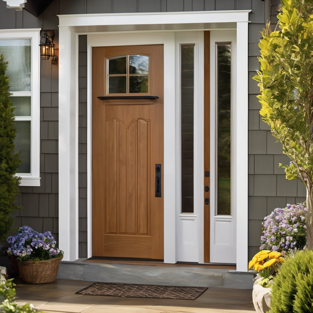 Professional door installation with modern entry door